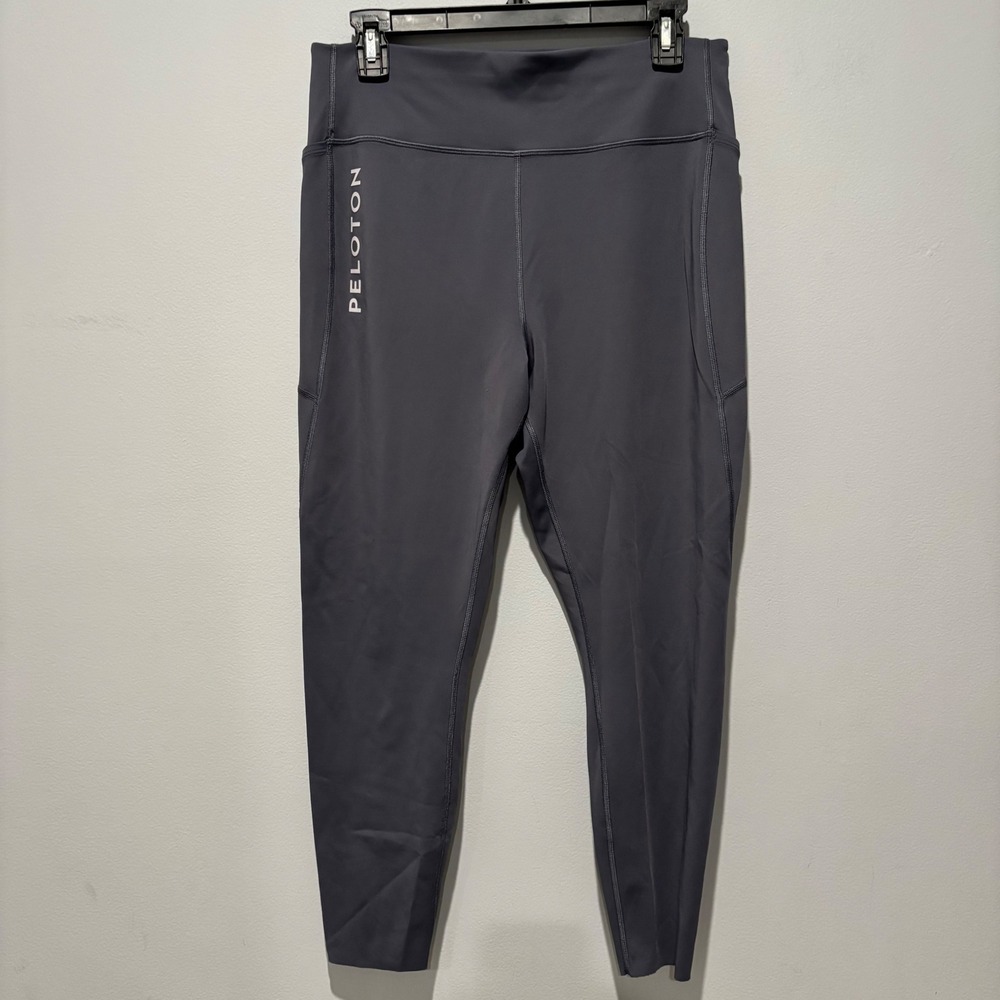 Peloton Womens XL Gray High Waisted Pocket Leggings Athletic Yoga Pants RN150110